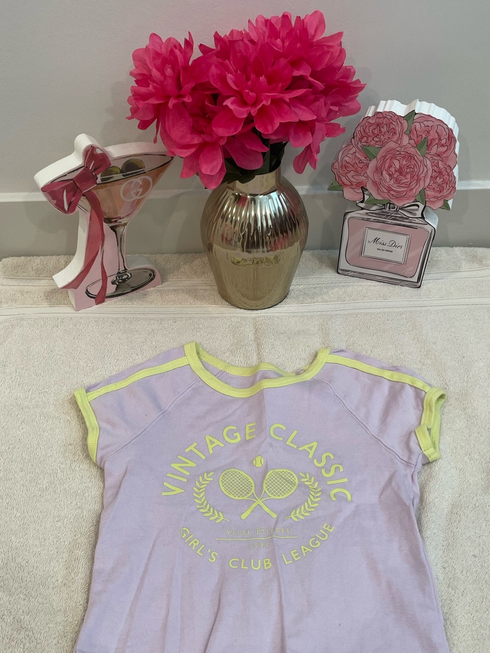 art class Lilac Tee with Lime Trim